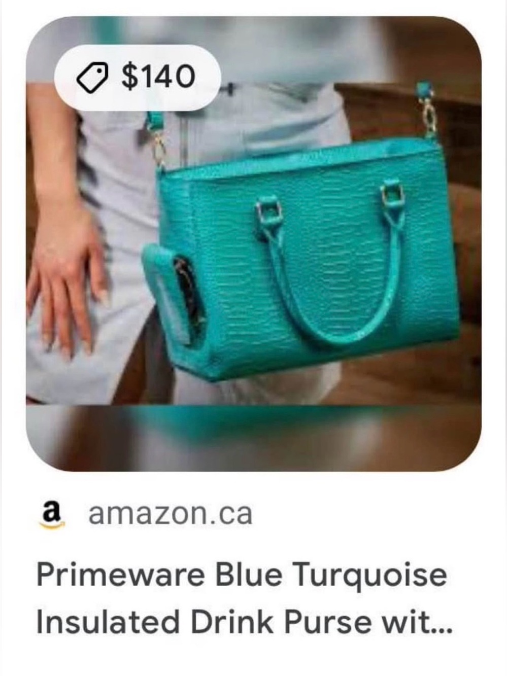 Turquoise Insulated Drink Purse - Stylish Women’s Bag